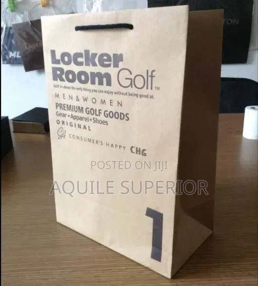 Standard Brown A5 Small Kraft Paper Bags 110gsm Rope Handle Print