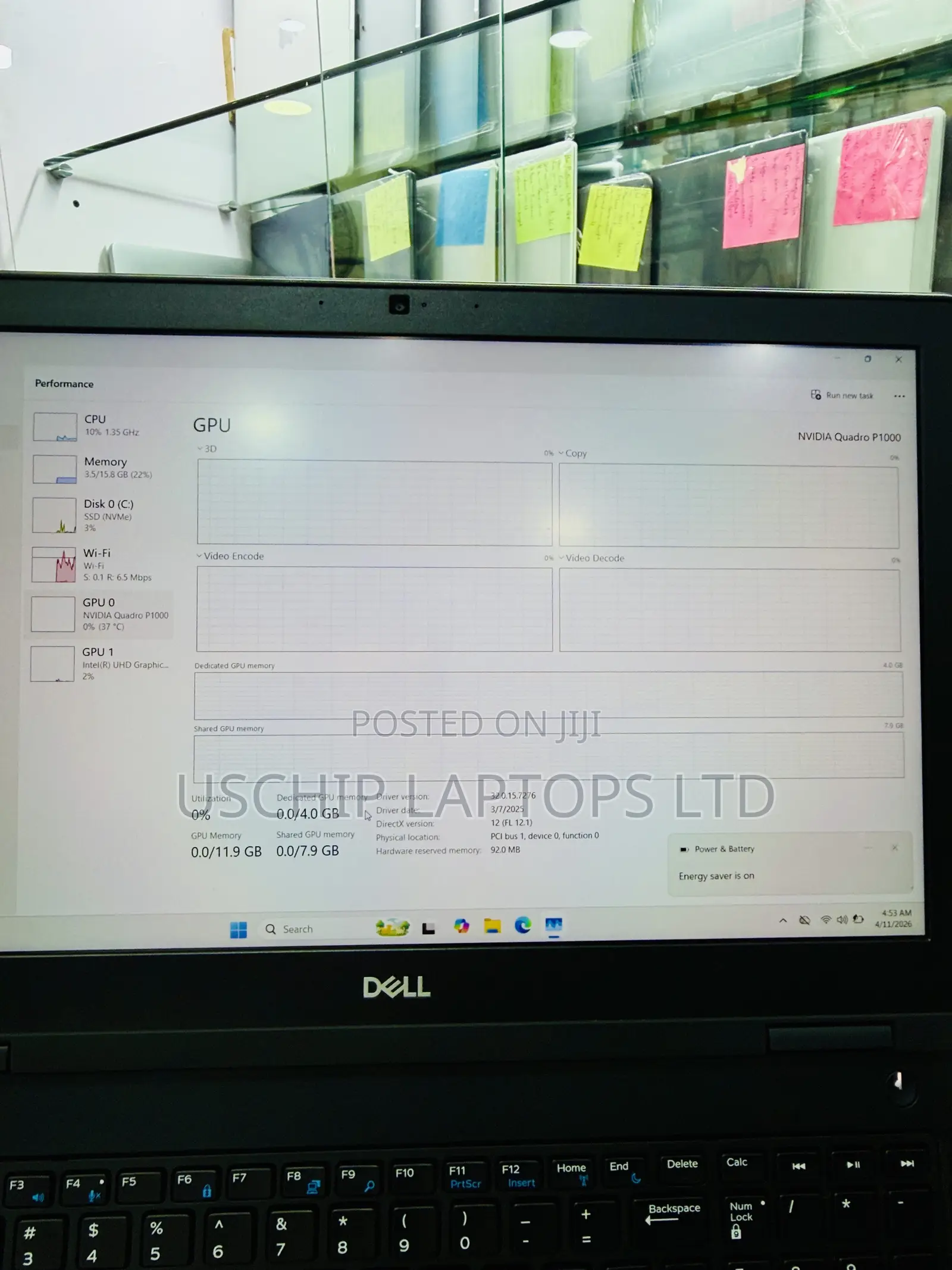 Laptop Dell Precision 7530 16GB Intel Core i7 SSD 256GB