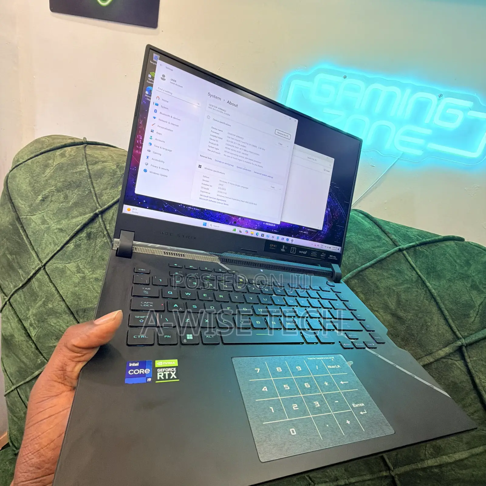 Laptop Asus ROG Strix SCAR 15 16GB Intel Core i9 SSD 1T