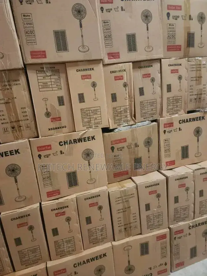 Charweek Solar Rechargeable Fan