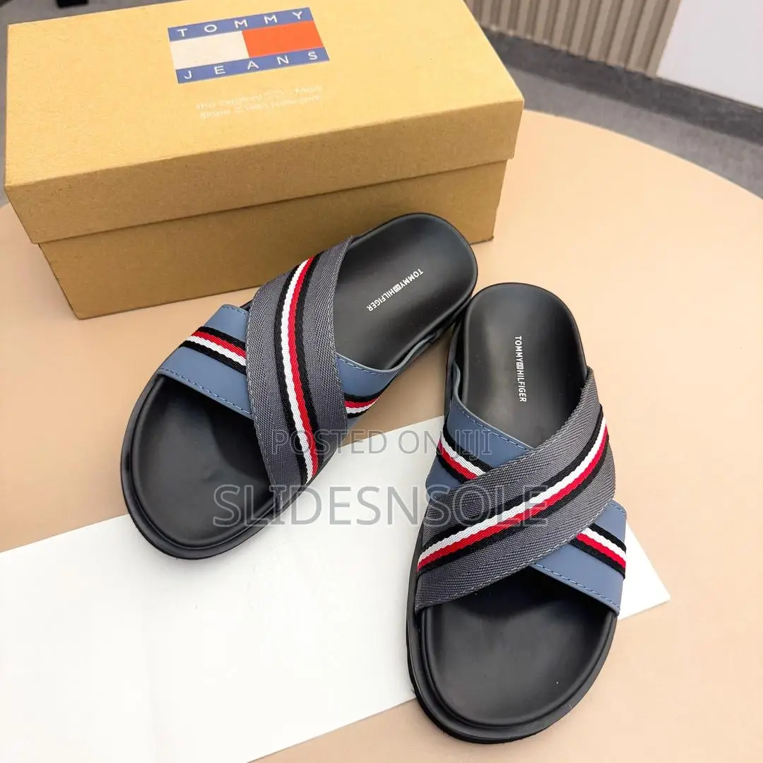 Tommy Hilfiger Signature Cross-Strap Slides