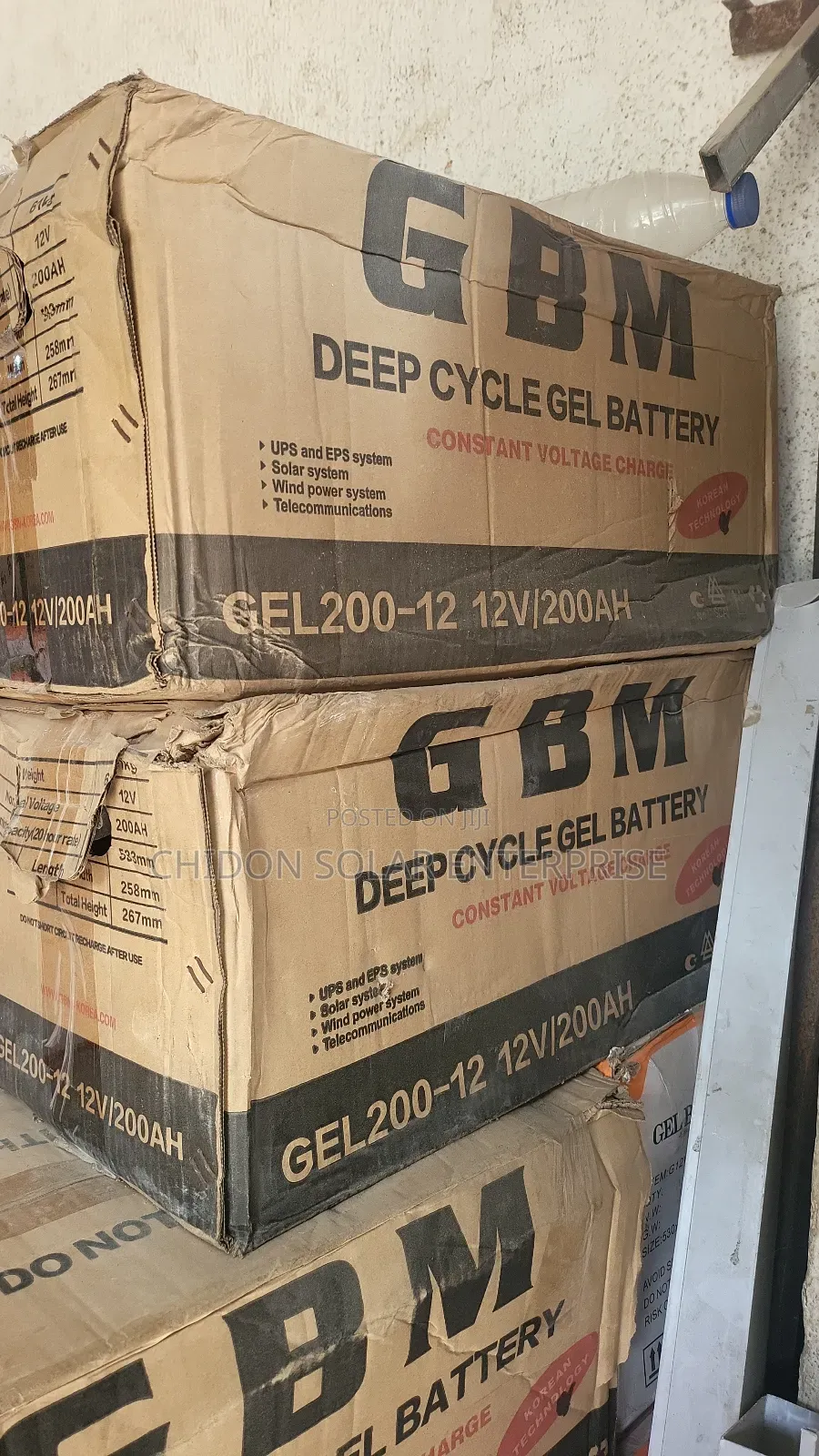 200ah 12volts GBM Gel Battery