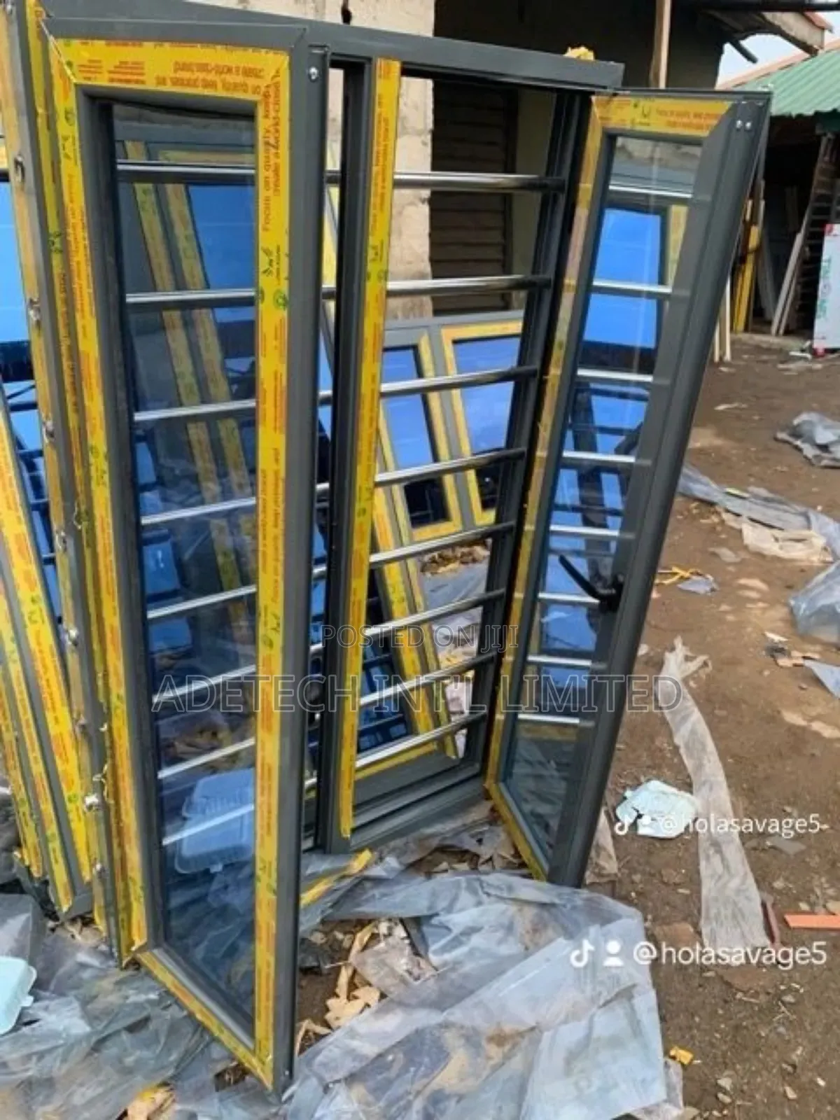 Aluminium Casement Window With Net and Burglary