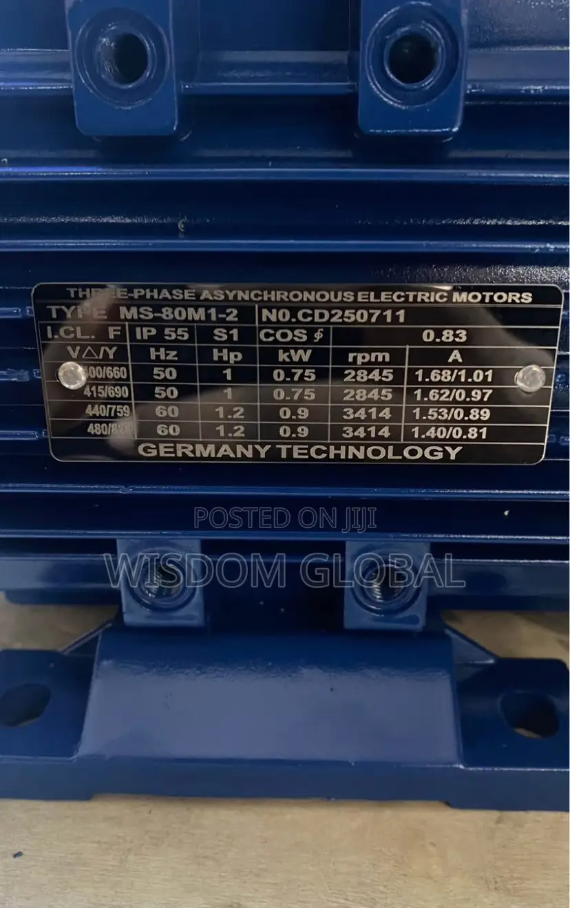 Original High Quality 1hp 0.75kw 2845rpm Three Phase Electric Motor