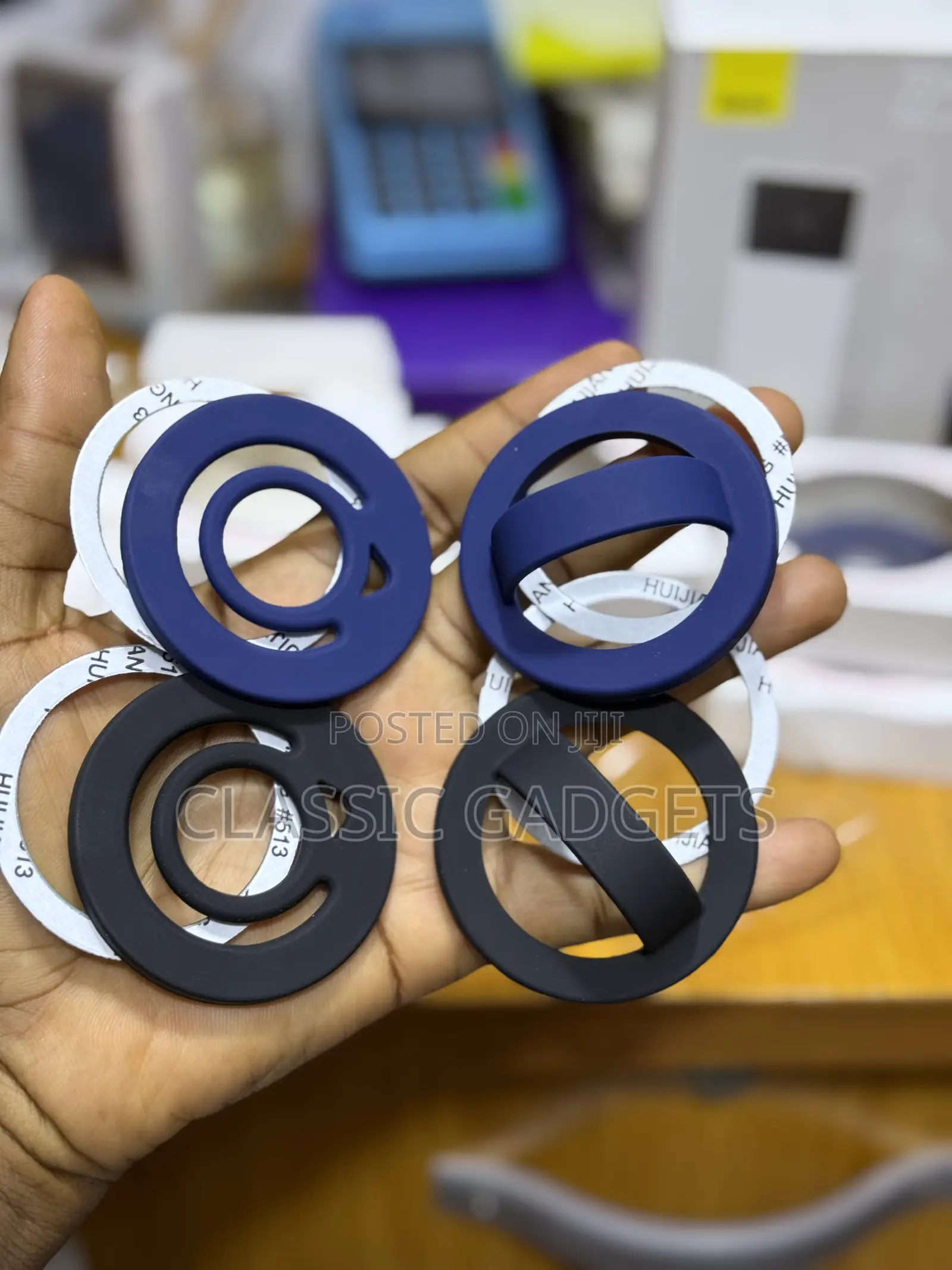 Dual-Sided Magnetic Ring Pop Socket Silicon Holder for Phones