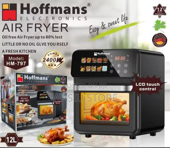 Hoffmans Electronics 12l Air Fryer (Model: Hm-797)