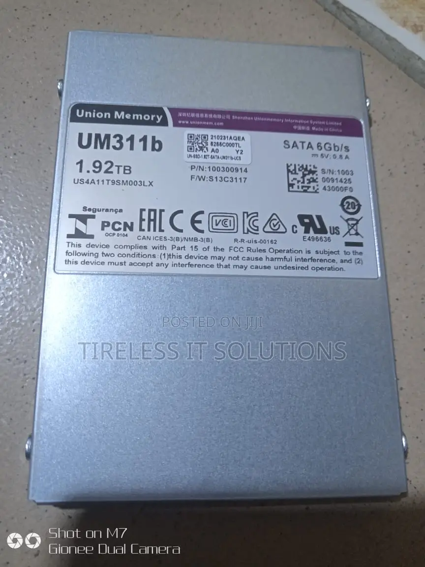 2tb/1.92tb Union Memory Sata SSD