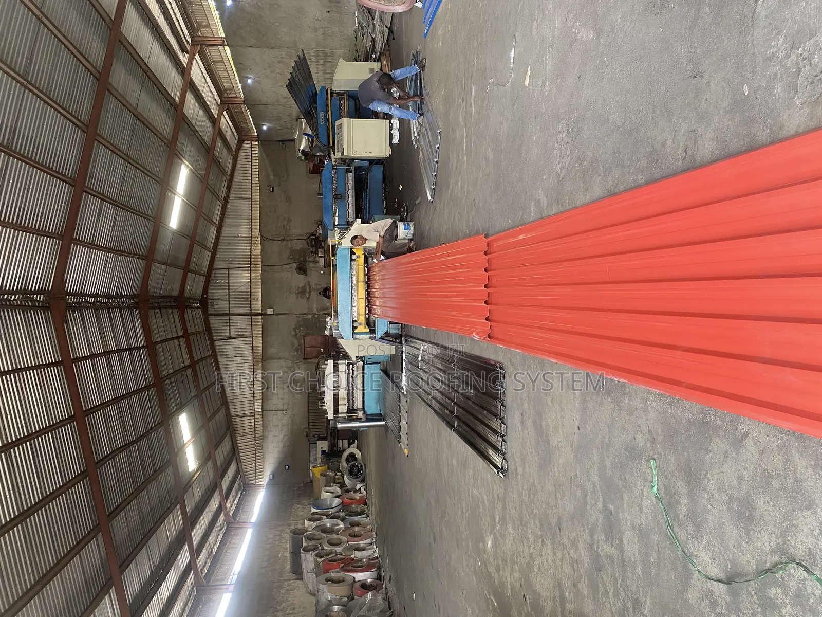Production of Metral Roofing Sheet