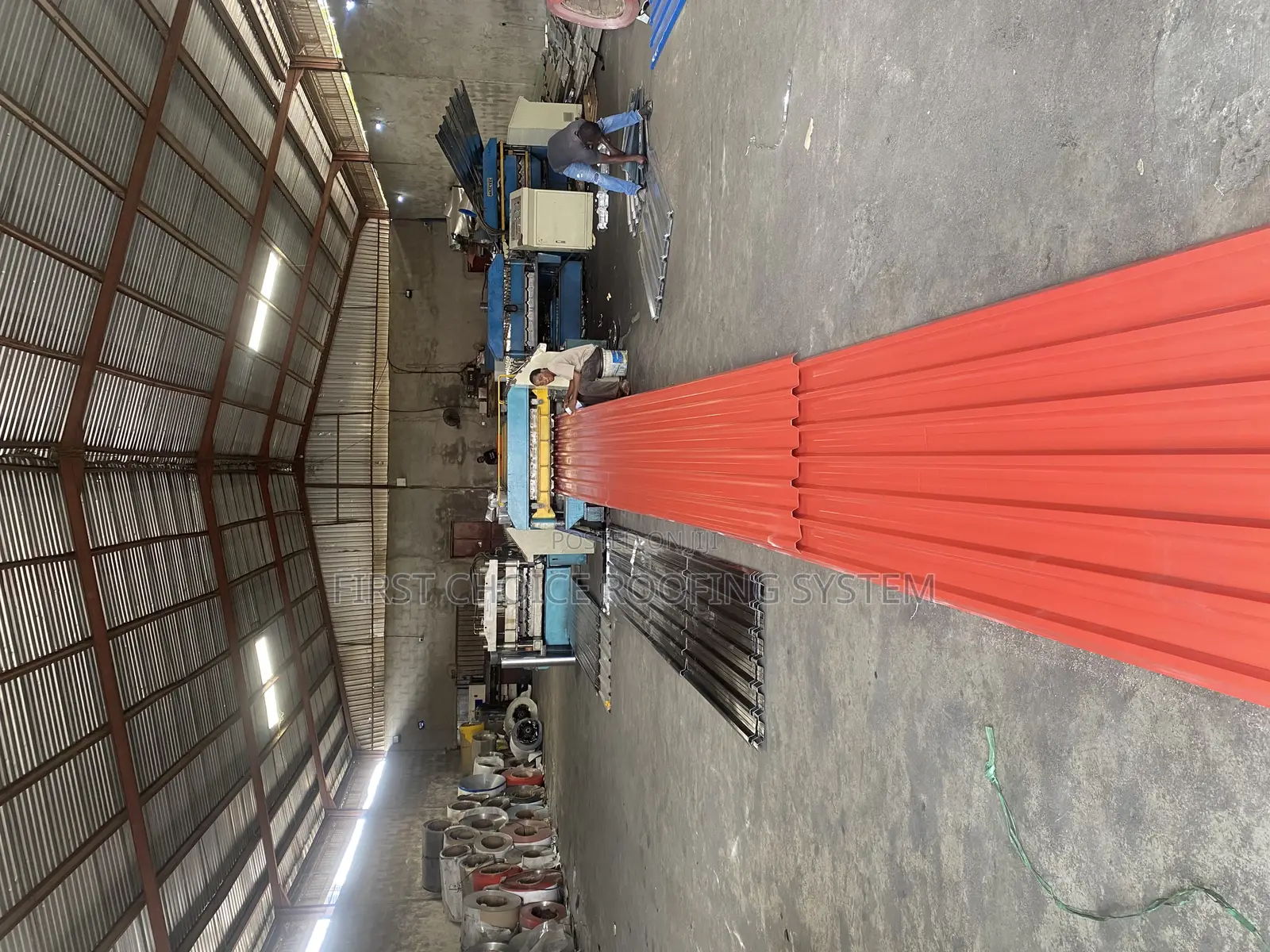 Production of Metral Roofing Sheet