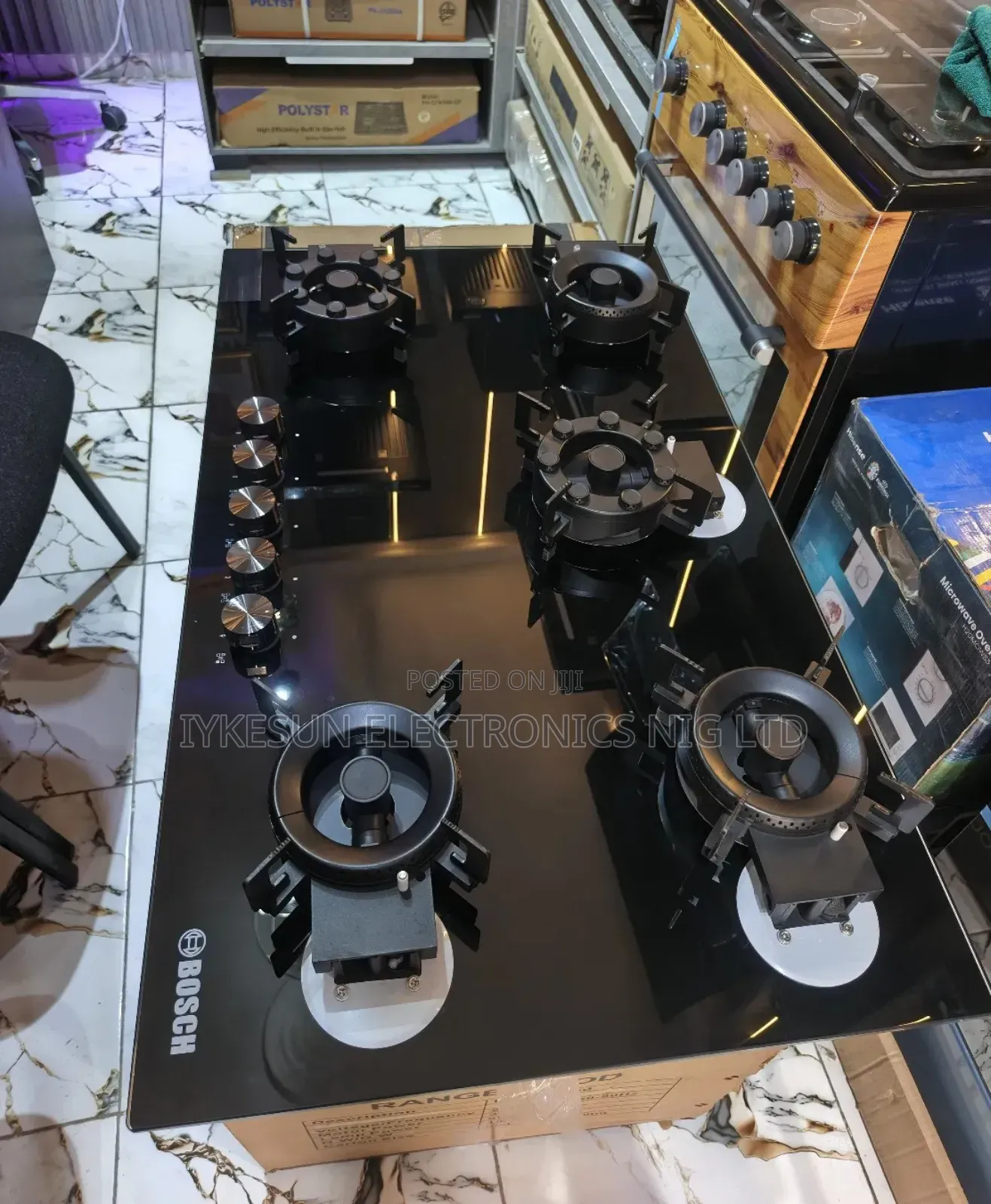 Original Bosch Built-in Premium Quality Luxury Flips Up 5 Burners Gas