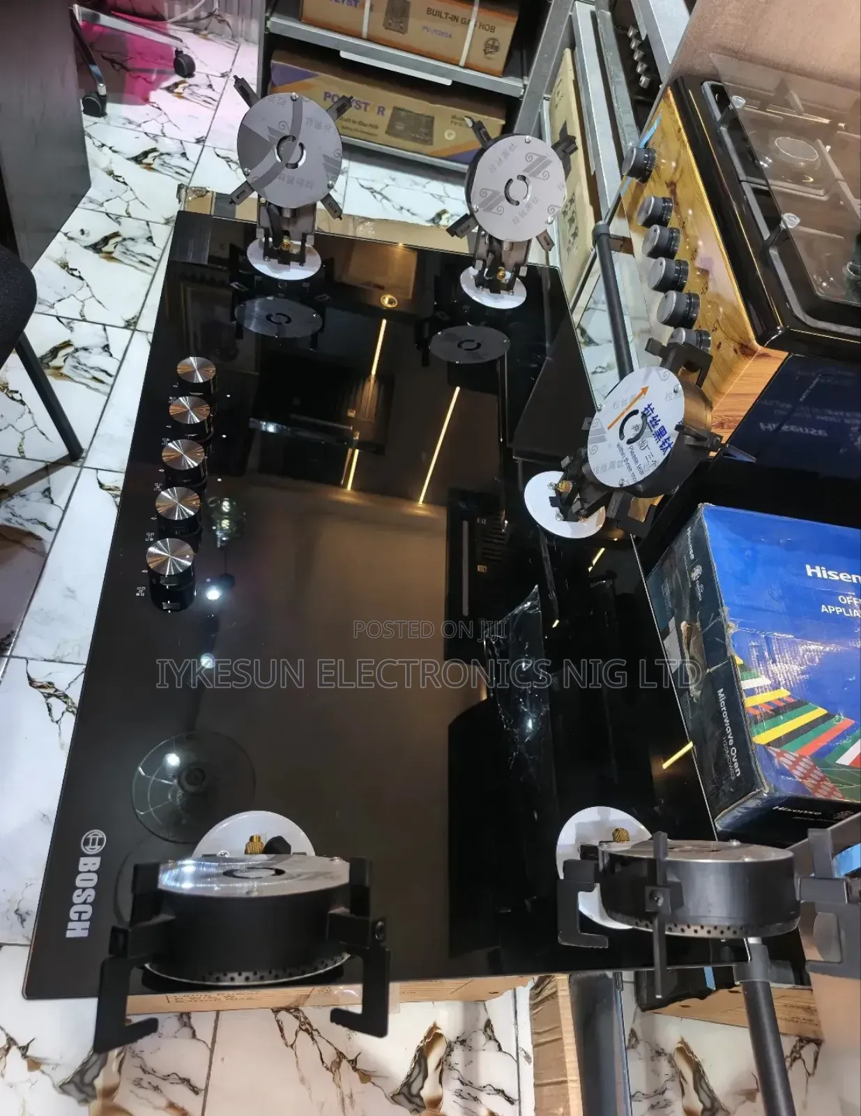 Original Bosch New Design Built-in Flips Up 5 Burners Gas Cooker Hob