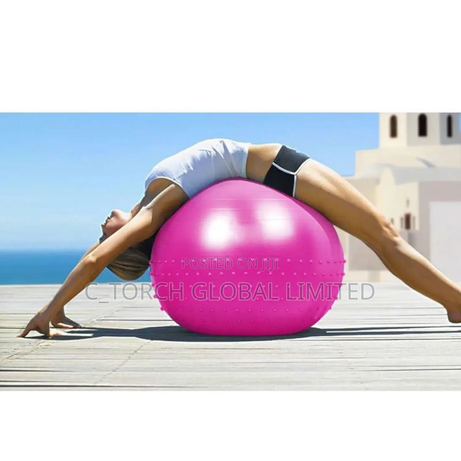 Pink Yoga Exercise Ball
