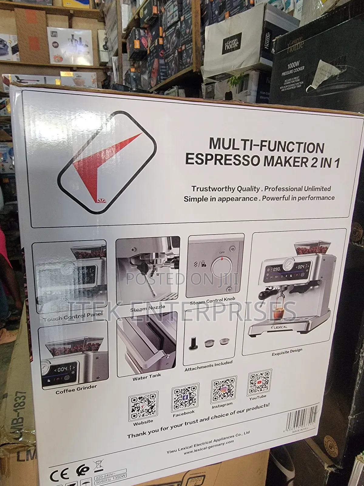 Multi-Function Espresso Maker 2in1 Lem-0674