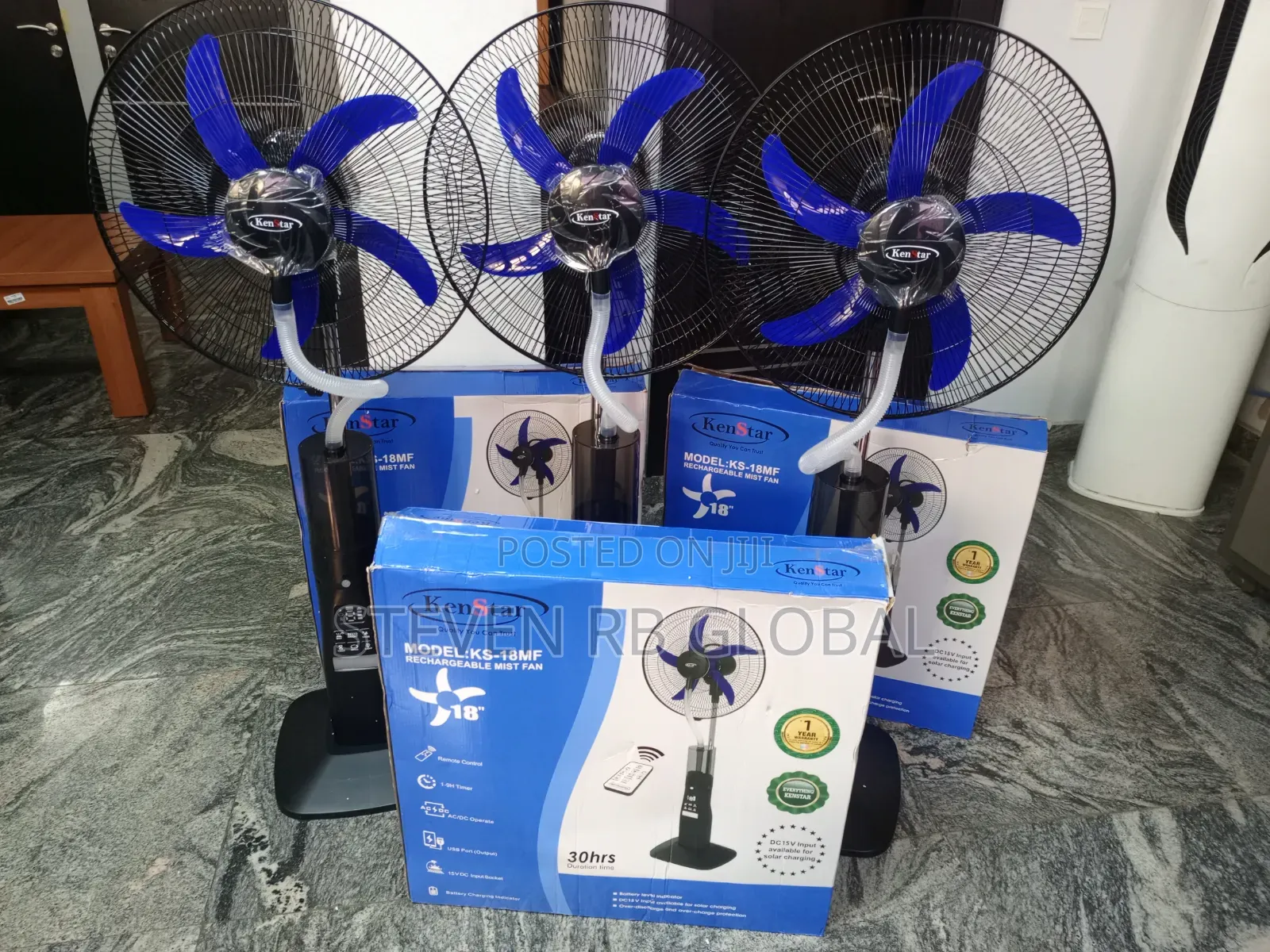 Kenstar 18-Inch Rechargeable Mist Standing Fan | Ks-18mf