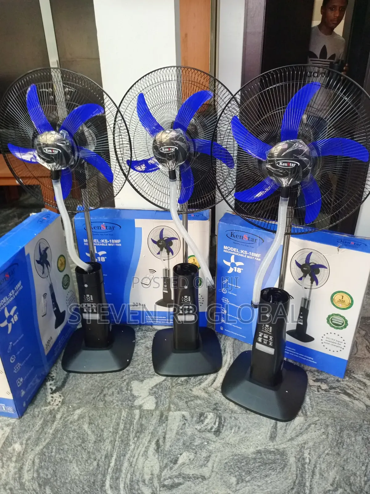 Kenstar 18-Inch Rechargeable Mist Standing Fan | Ks-18mf