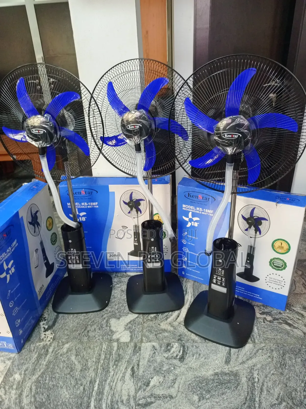 Kenstar 18-Inch Rechargeable Mist Standing Fan | Ks-18mf