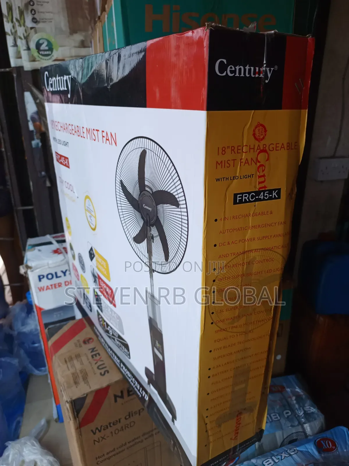 Century 18-Inch Rechargeable Mist Fan | FRC-45-K