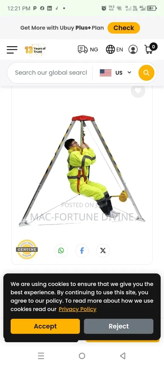 Rescue Tripod(Fully Expanded Fully Contracted)
