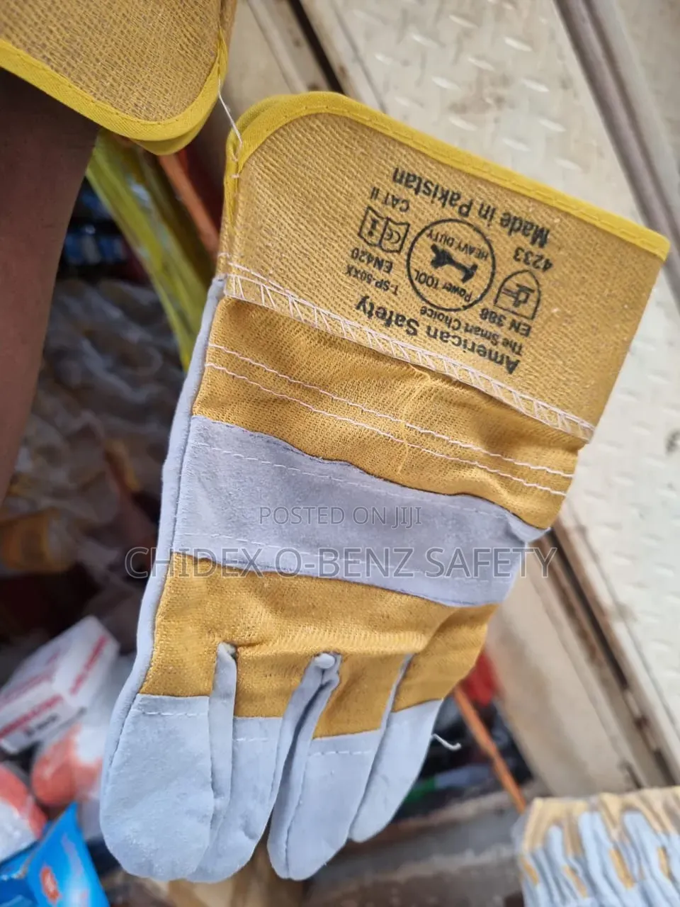 American Safety Leather Palm Hand Glove