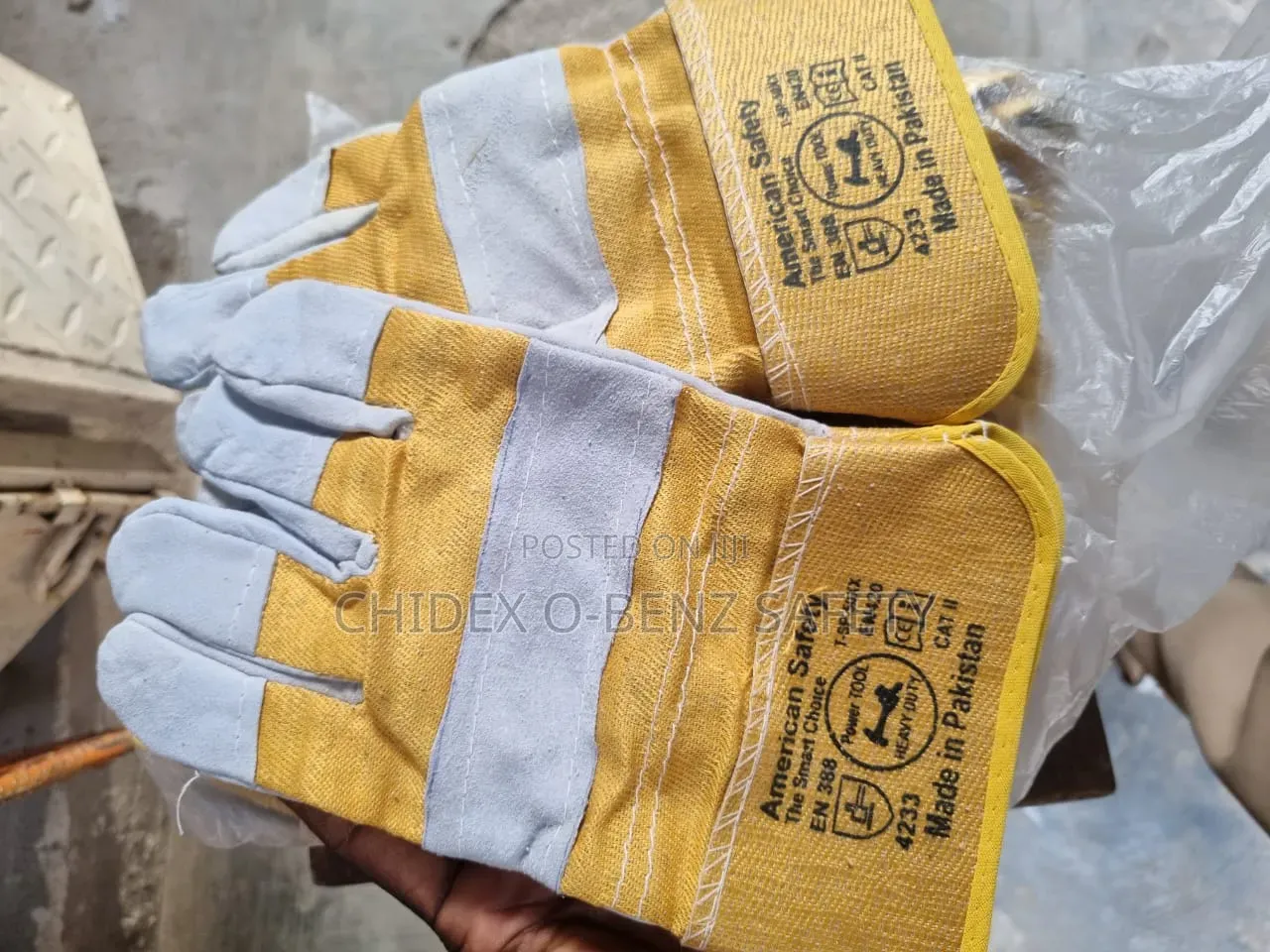American Safety Leather Palm Hand Glove