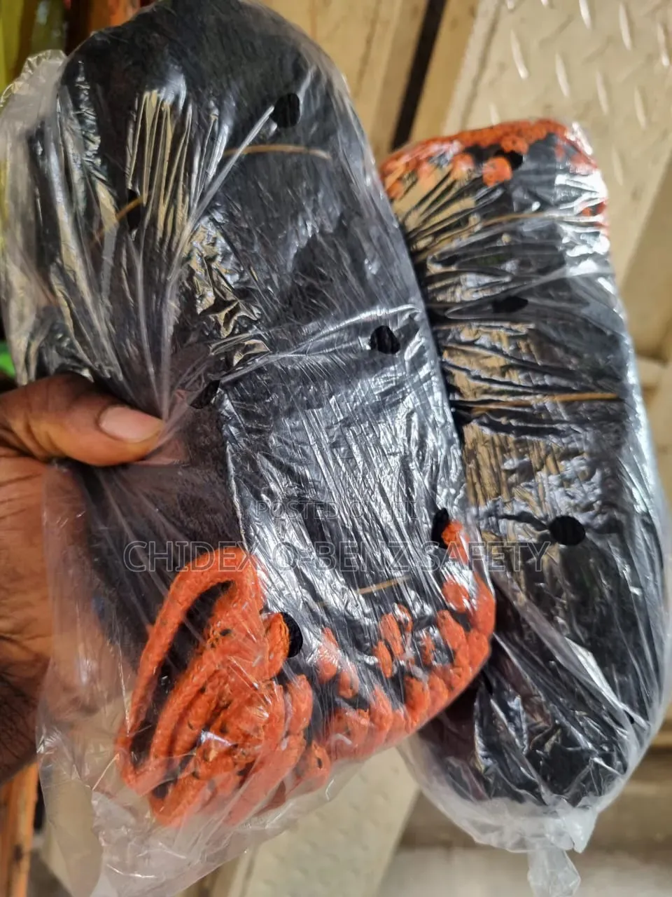 Industrial Black Cotton Safety Hand Glove