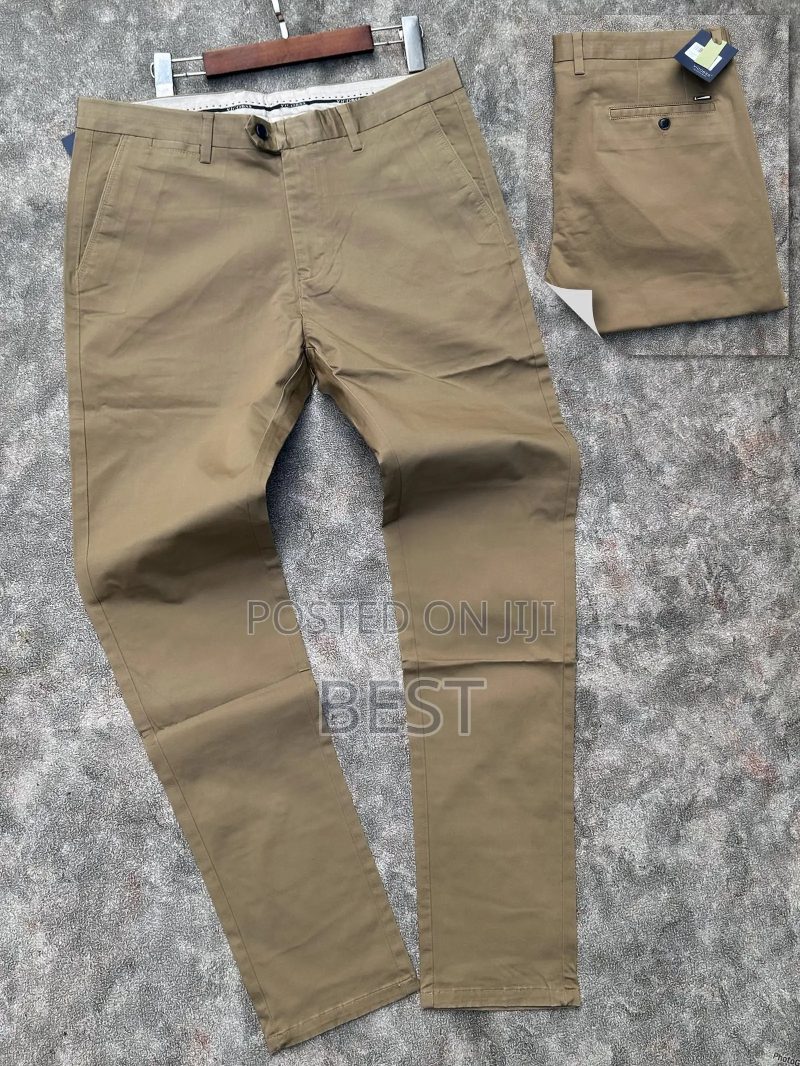 Men’S Classic Quality Stretch Chinos Trousers