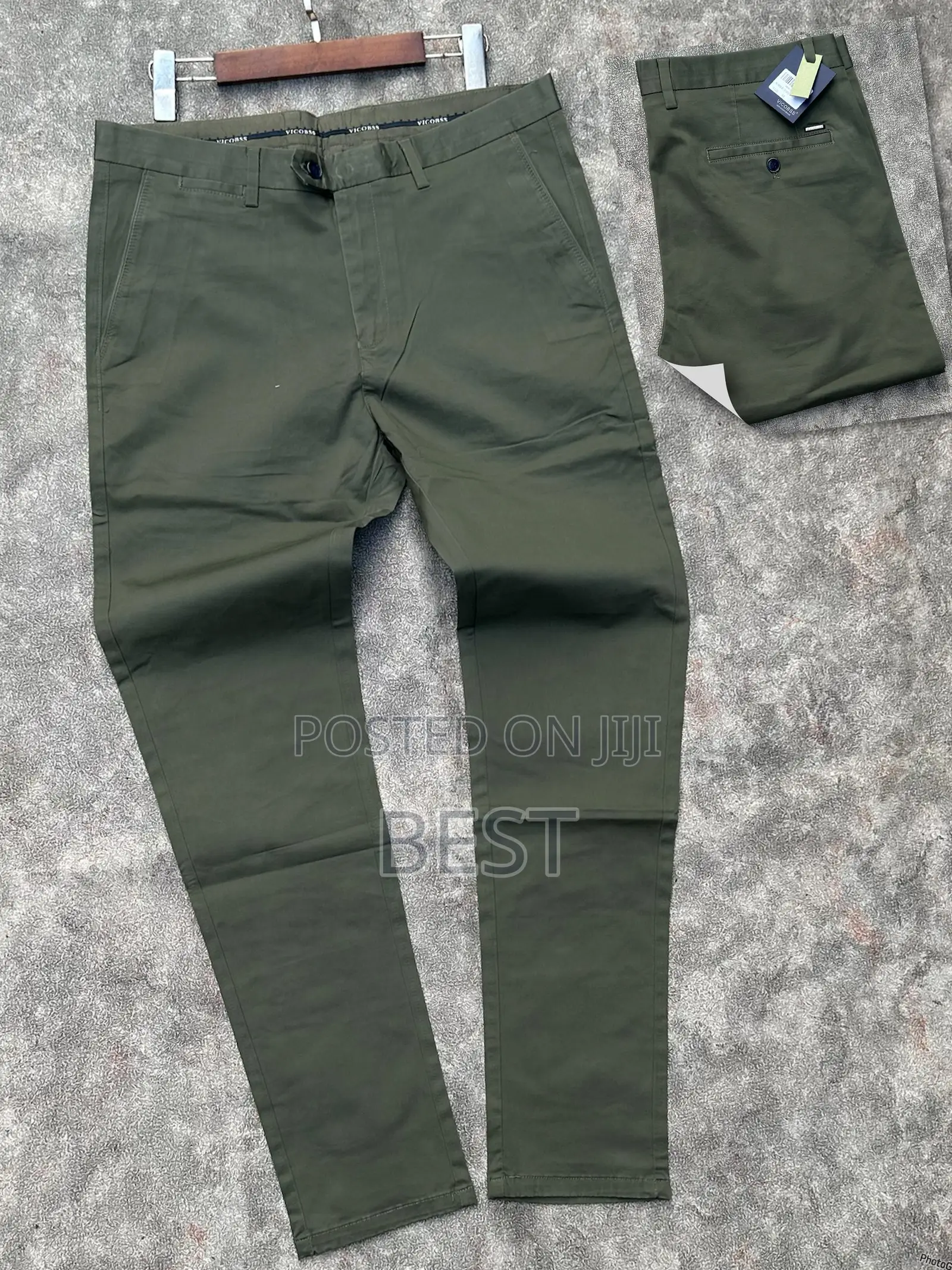 Men’S Classic Quality Stretch Chinos Trousers
