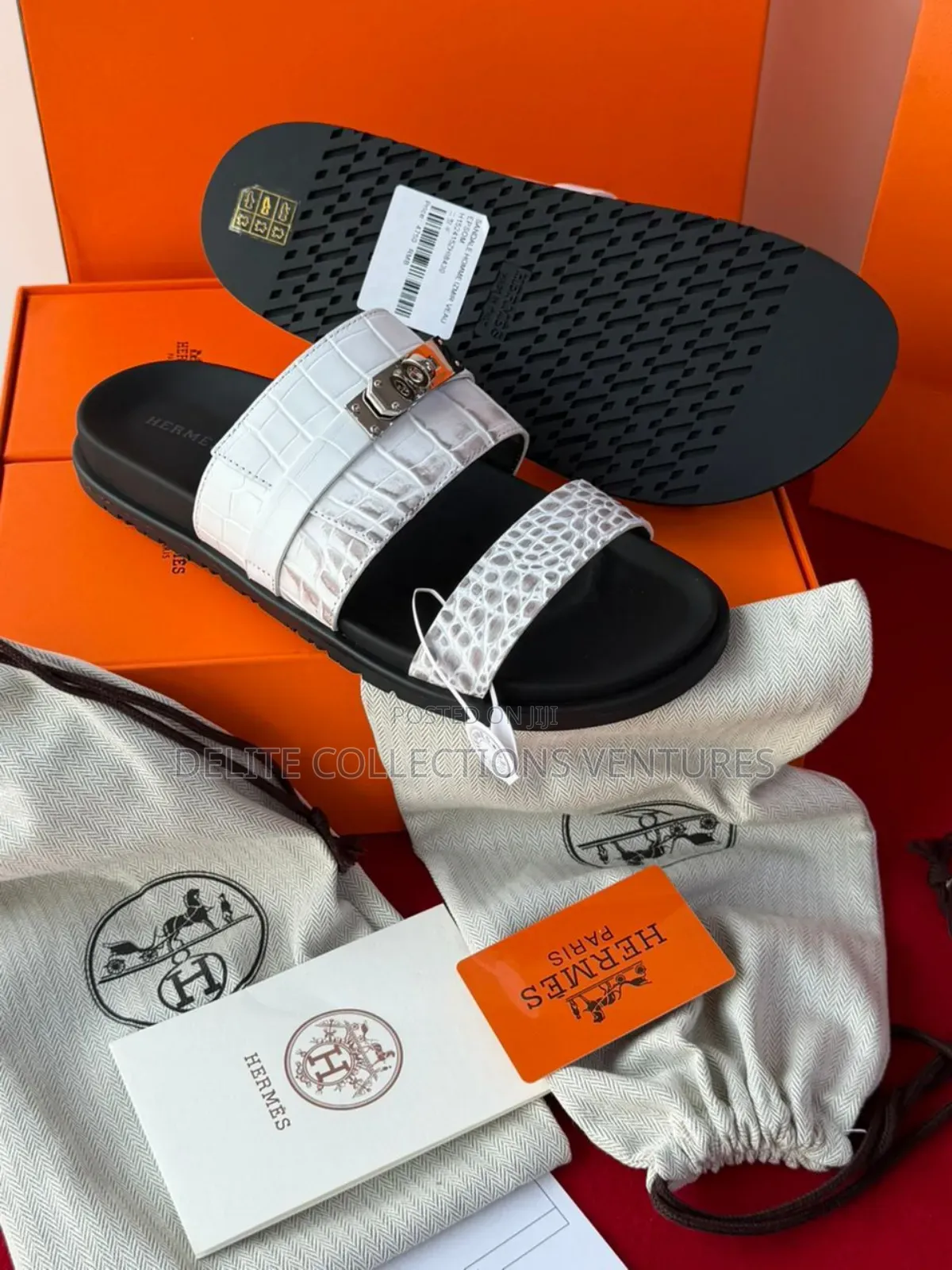 *Original Hermes Chypre Sandals Crocodile Available in Store  40 —47