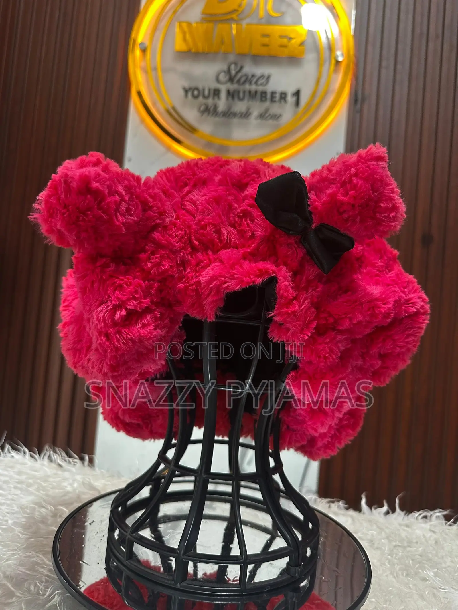 Teddy Fur Hair Bonnet
