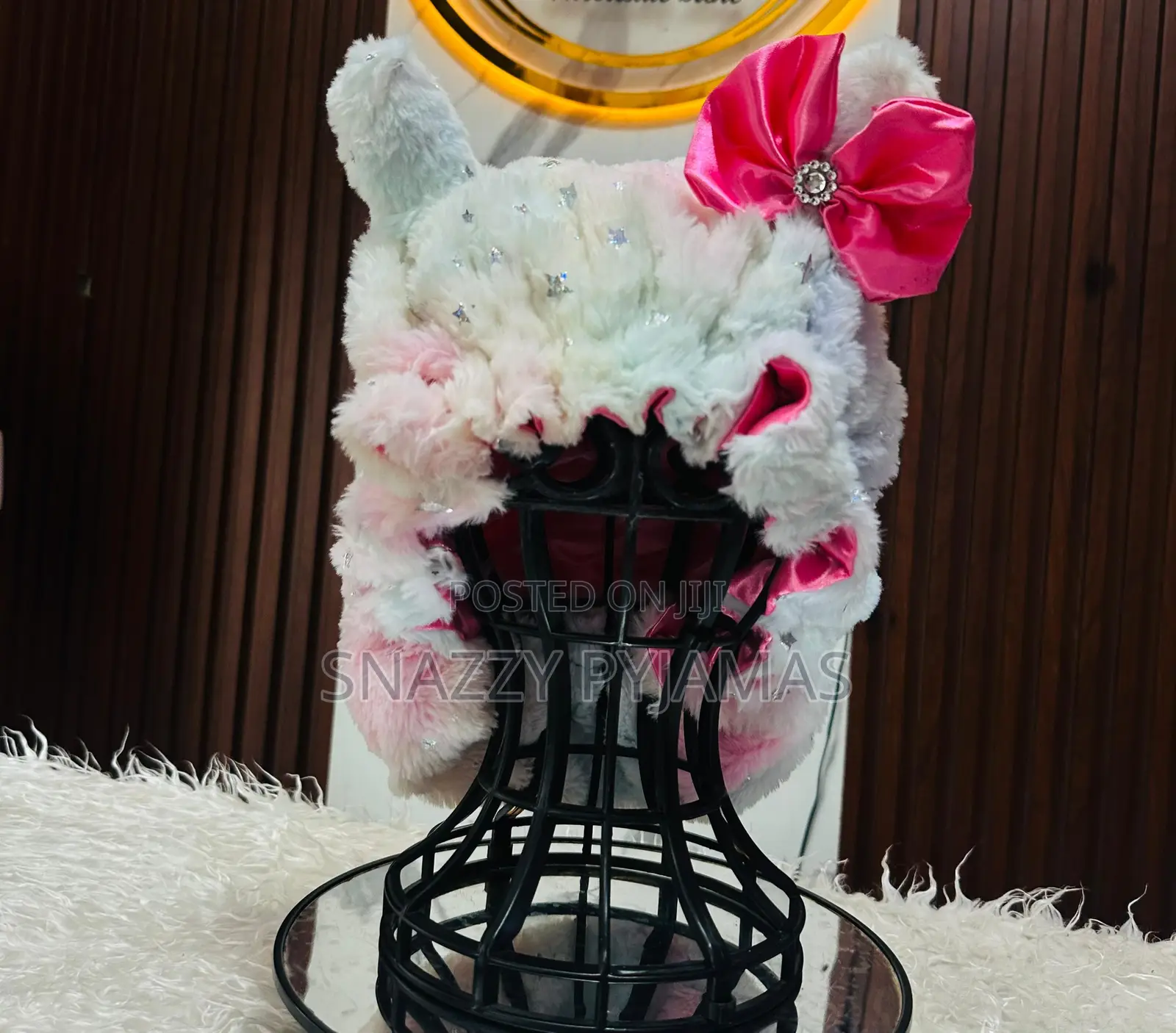 Teddy Fur Hair Bonnet