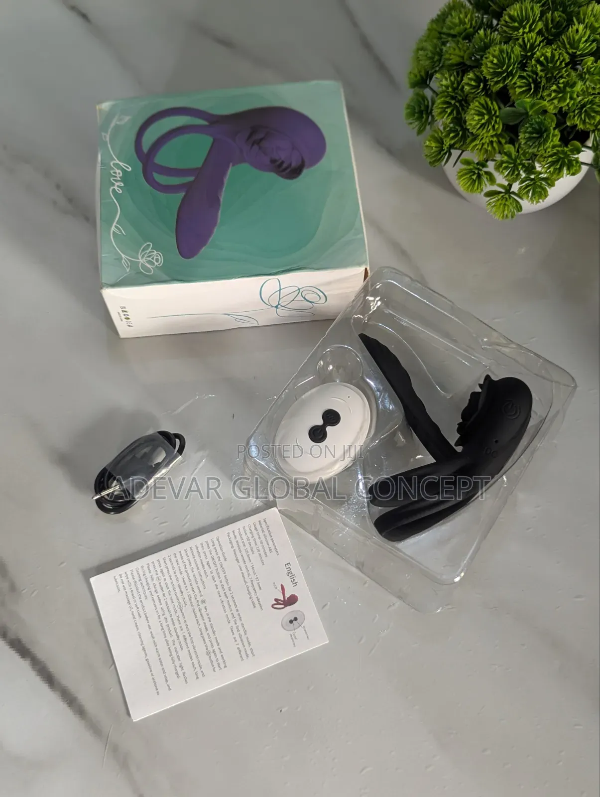 Exploring Flower Vibrating Penis Ring With Remote Sex Toy for Men