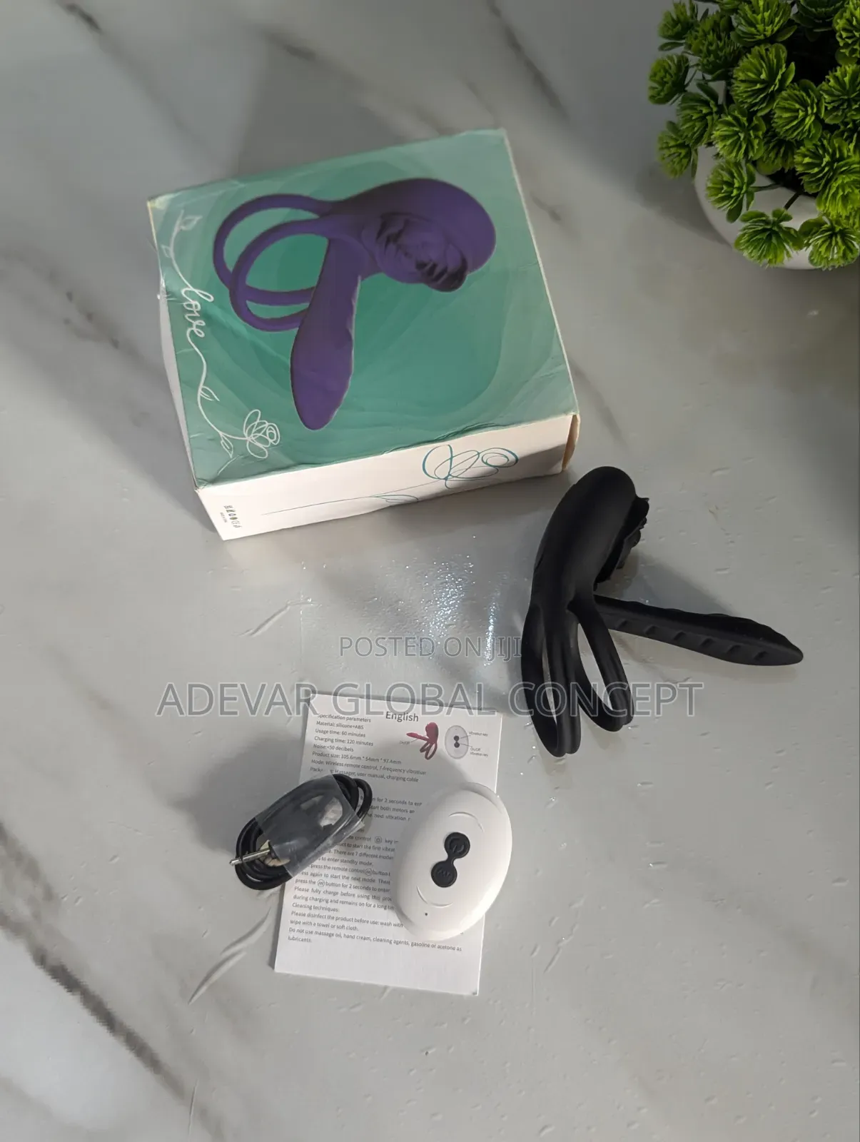 Exploring Flower Vibrating Penis Ring With Remote Sex Toy for Men
