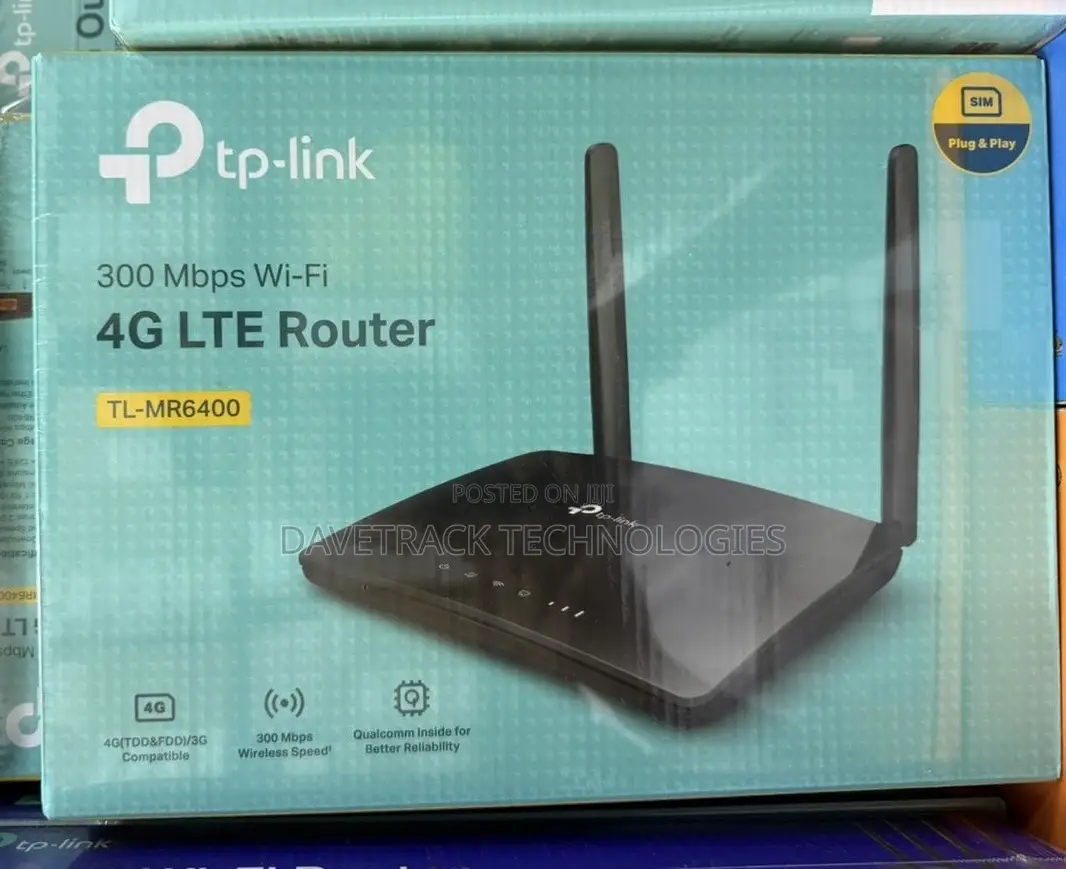 Tp-Link 300mbps Wireless N 4g Lte Router Tl-Mr6400 Sim Card