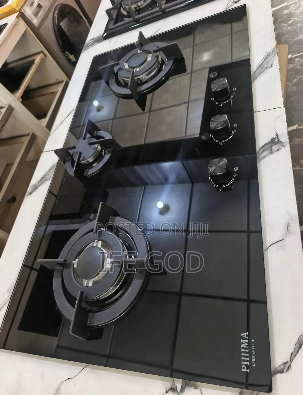 Phiima German Technology Built-in Premium 90cm 3 Burners Gas Cooker