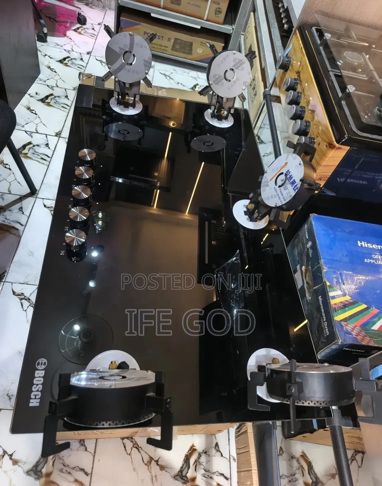 Original Bosch 2026 New Design Built-in Flips Up 5 Burners Gas Cooker