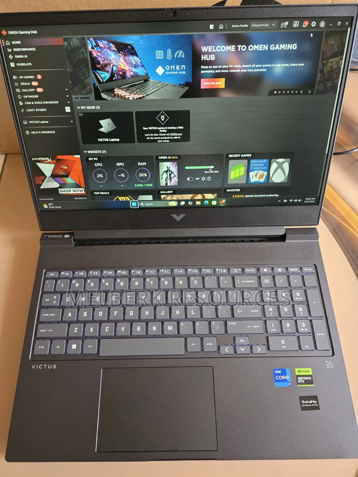 Laptop HP Victus 16 16GB Intel Core i7 SSD 1T