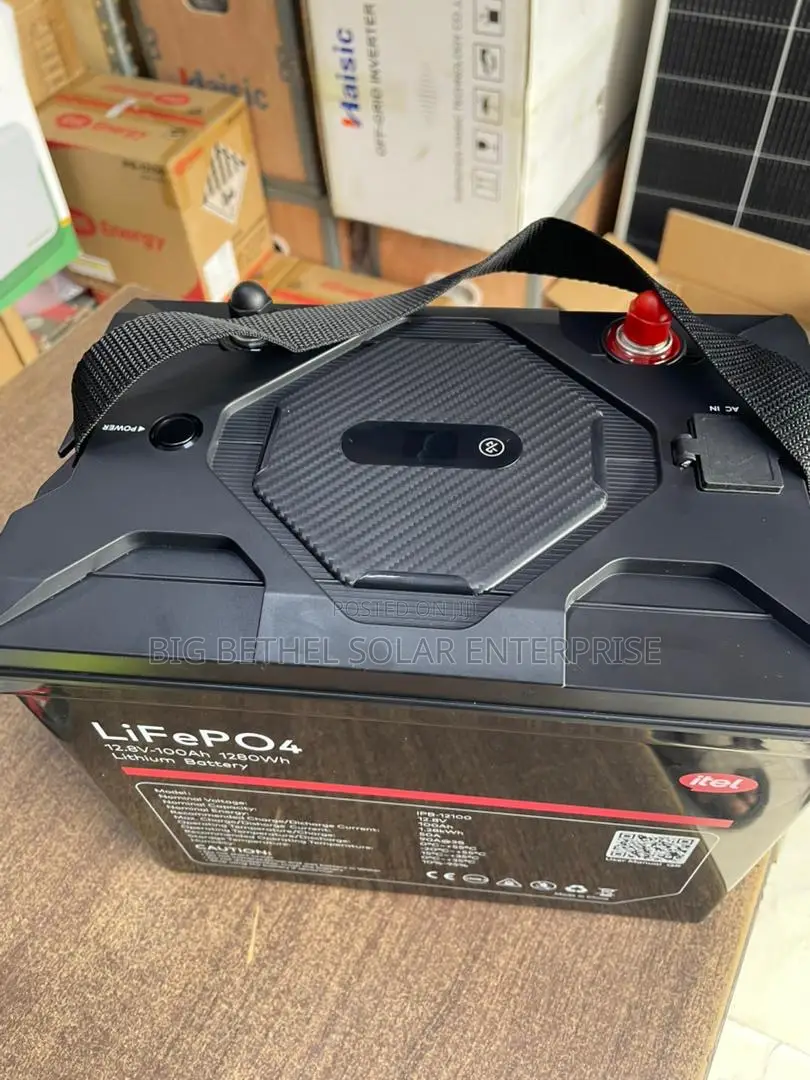 Itel Lifepo4 12.8v 100ah 1.280kwh Lithium Battery With Bluetooth Conne