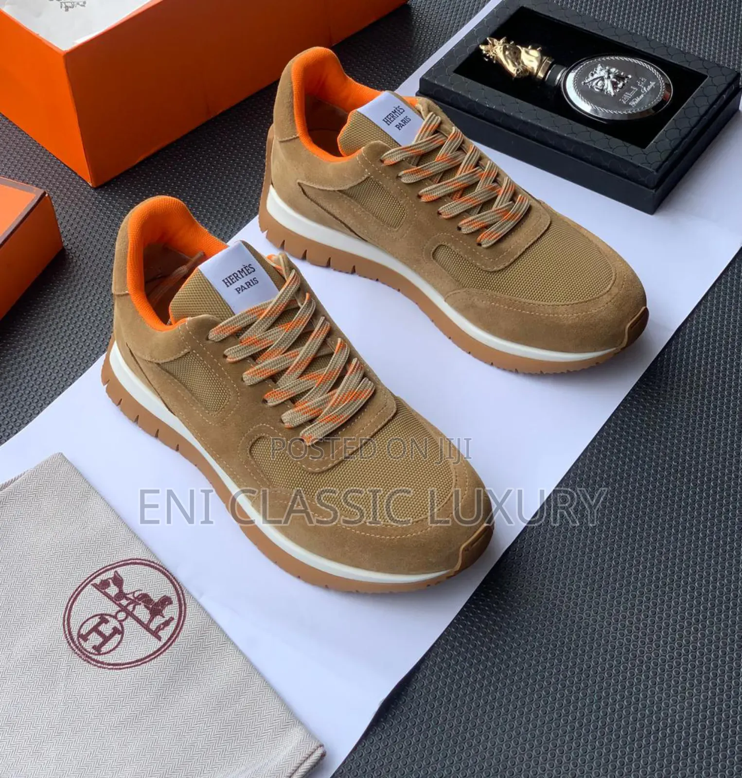 Hermes Luxury Men's Sneakers Best Quality Well Banded Package