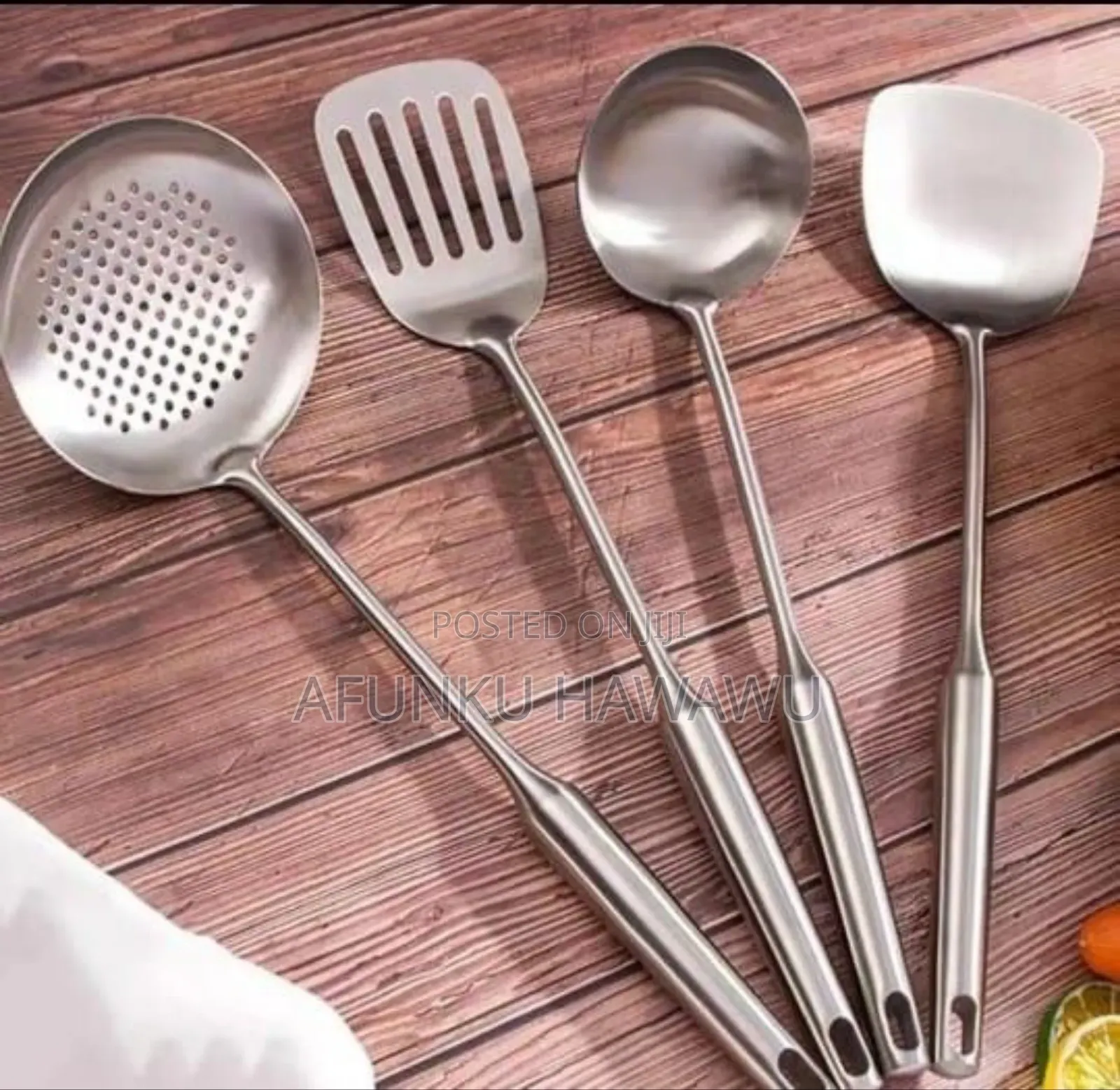 Quality 304 Stainless Steel Silver Single Cooking Spoon