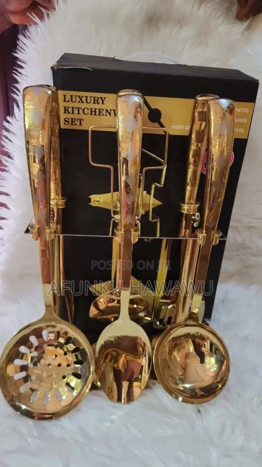 Quality Luxury Gold Cooking Spoon Set