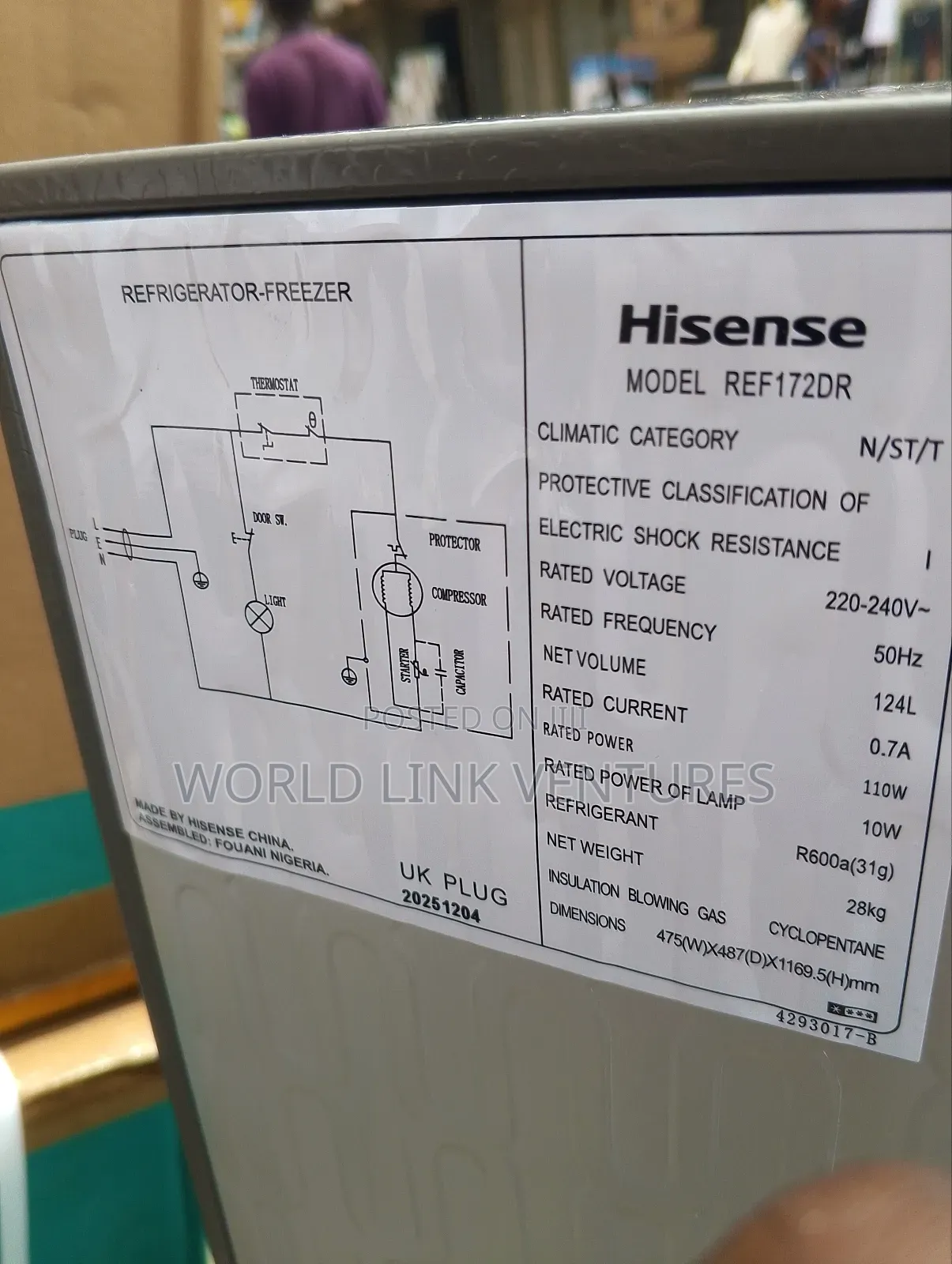Hisense Refrigerator Double Door Silver Color