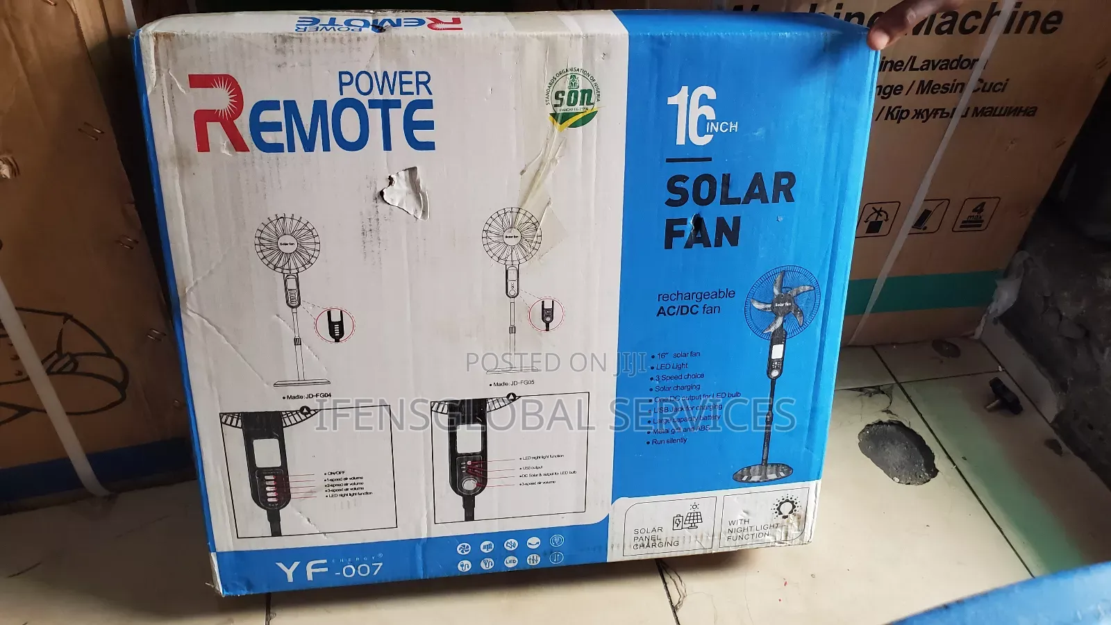 Power Remote Solar Fan