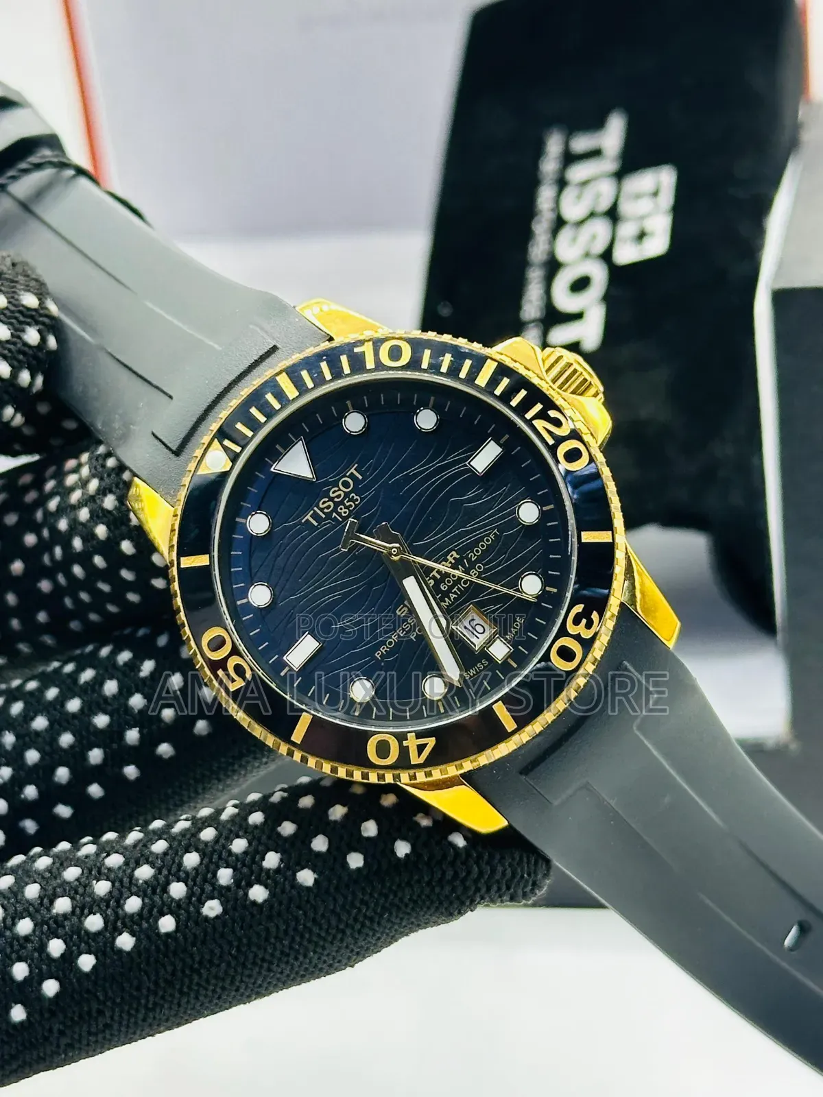 Tissot Luxury Rubber Strap Men's Designer Wristwatches