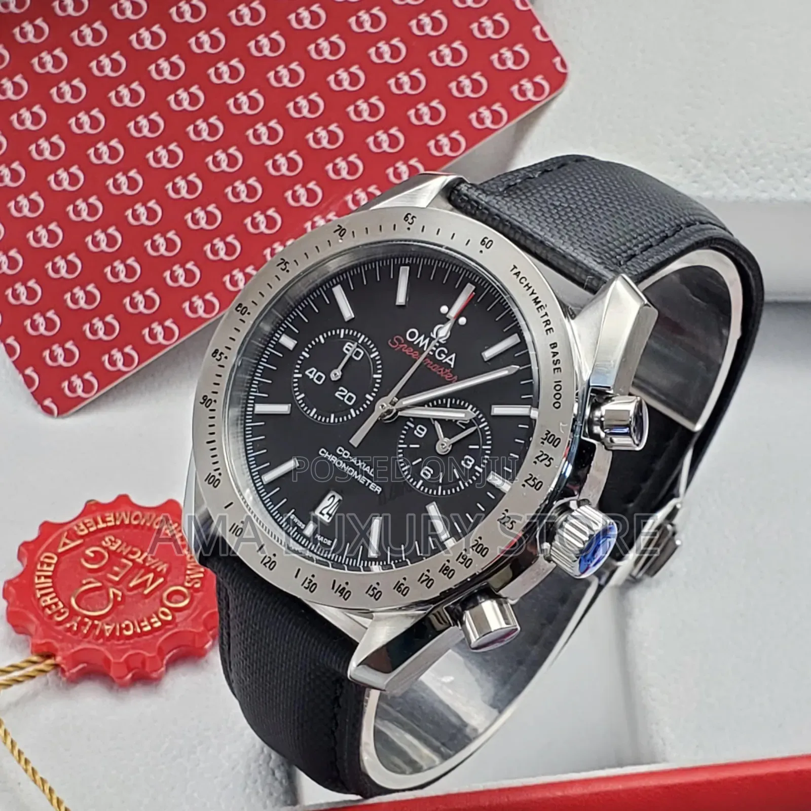 Omega Genuine Leather Luxury Men's Designer Wristwatches