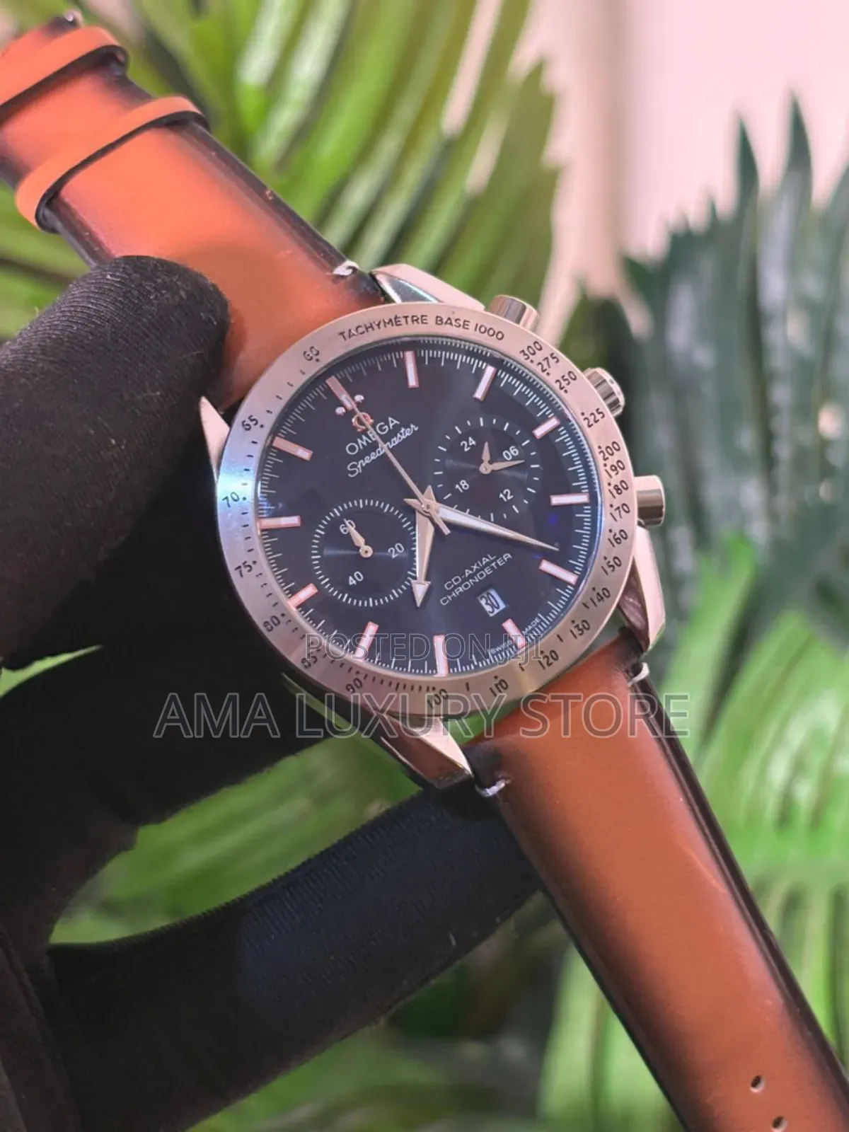 Omega Genuine Leather Luxury Men's Designer Wristwatches