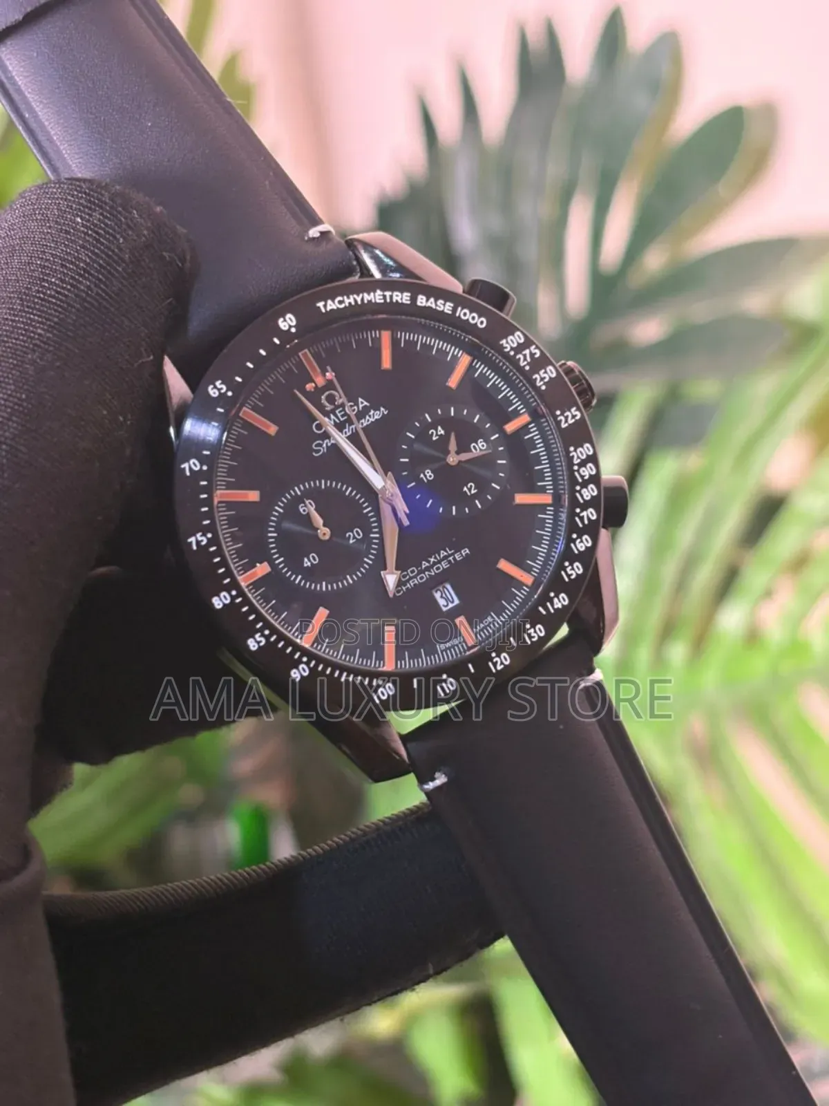 Omega Genuine Leather Luxury Men's Designer Wristwatches
