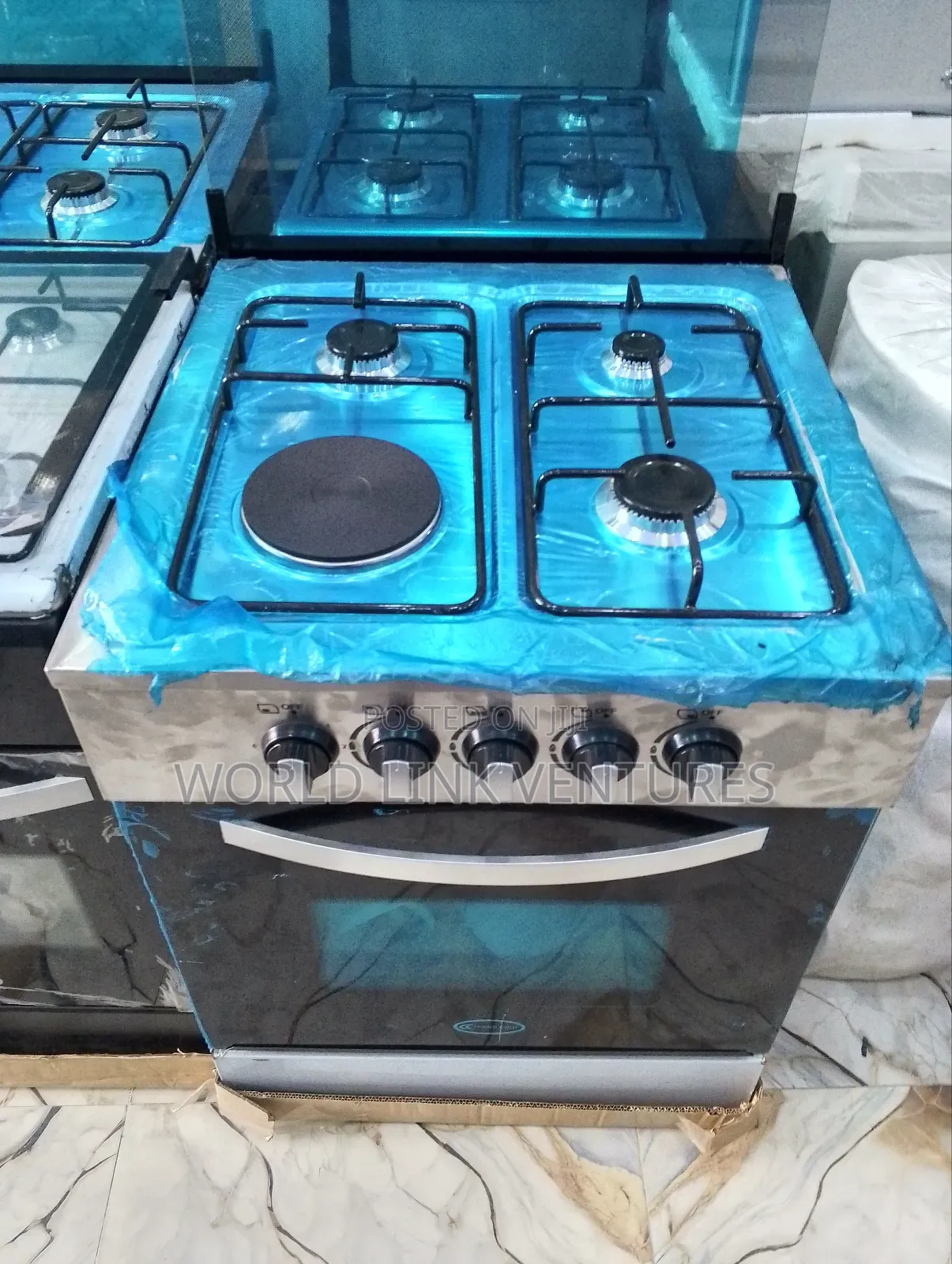 Tekno Cool Standing Gas Cooker 3 Burners And 1 Electric Burner