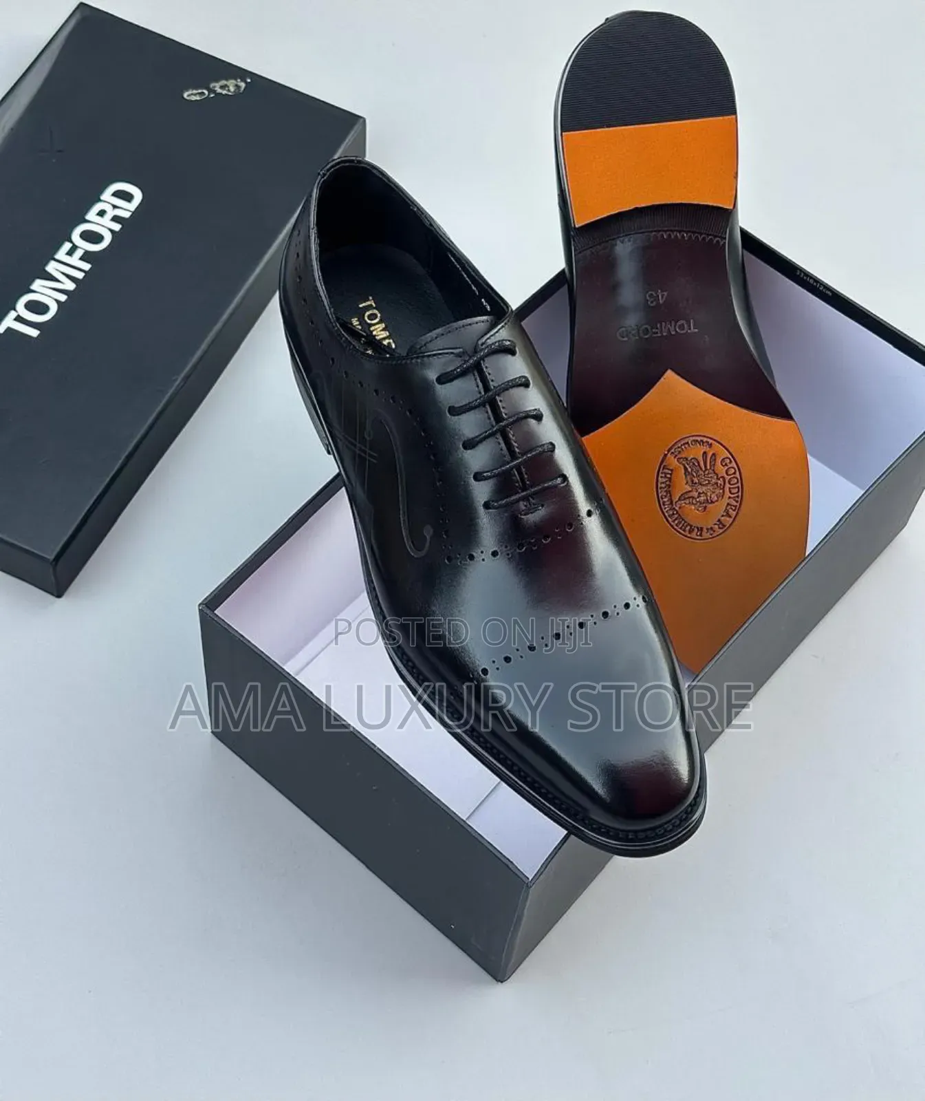 Tom Ford Genuine Leather Luxury Designer Oxford Men's Corporate Shoes