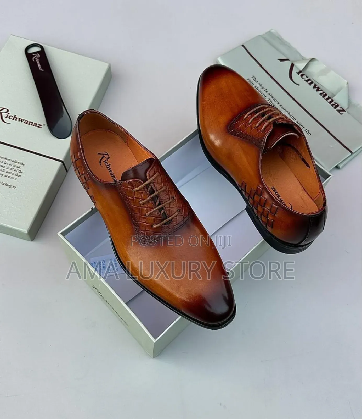 Richwanaz Genuine Leather Men's Oxford Corporate Shoes