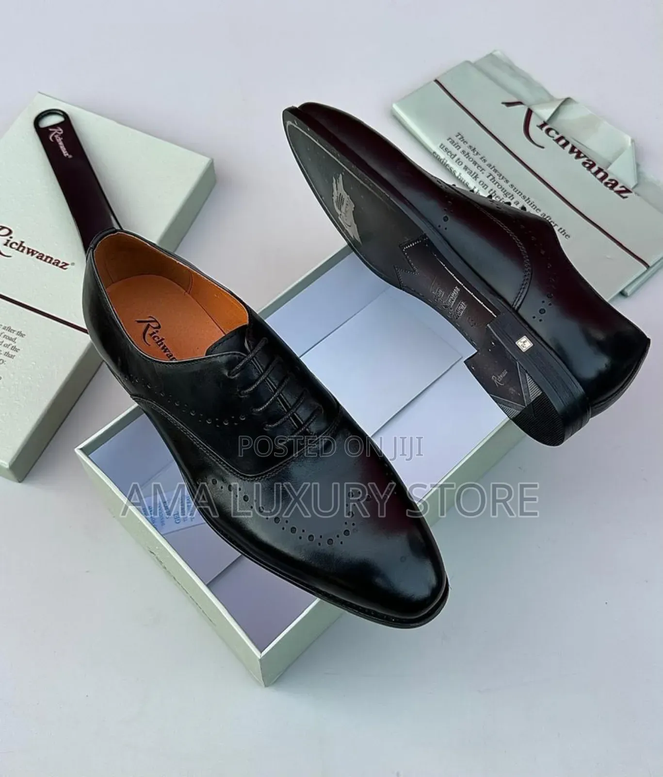 Richwanaz Genuine Leather Men's Oxford Corporate Shoes